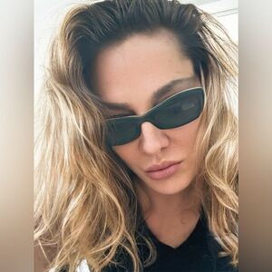 Authentic Vintage Fendi Sunglasses “Black Horn” & Fendi Twist Zucca Hard Case